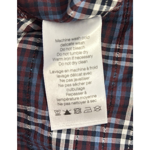 $368 NWT Veronica Beard Isabel Reversed Wine Plaid Blouse Puff Sleeves Size 2 - Picture 5 of 9